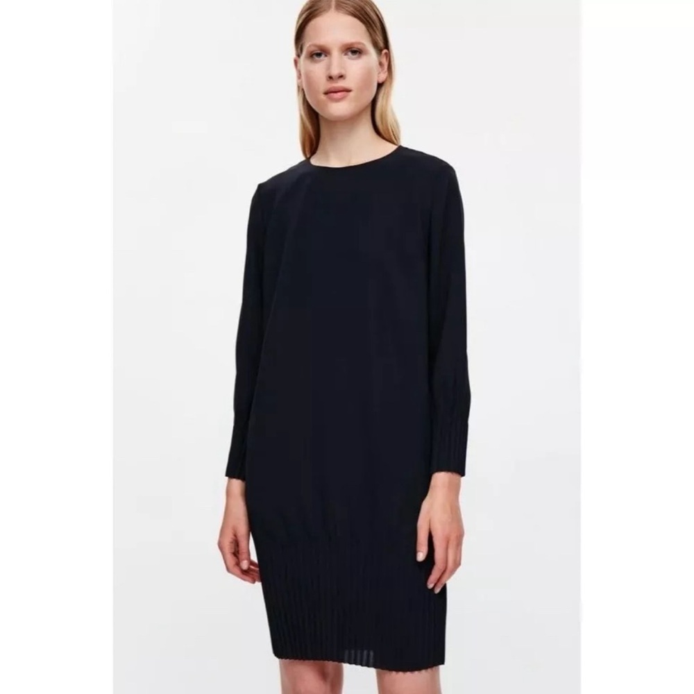 COS
Women's Black Dress With Pleated Hems size 10 with